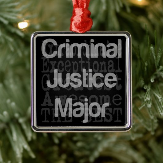 Strafrechter-majoor extraordinaire metalen ornament (Boom)