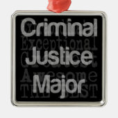 Strafrechter-majoor extraordinaire metalen ornament (Voorkant)