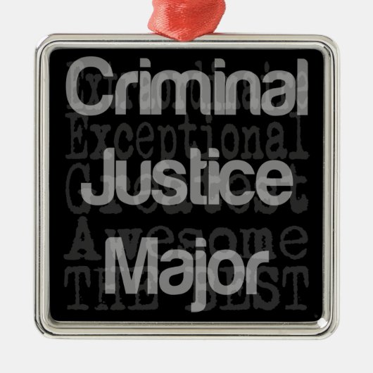 Strafrechter-majoor extraordinaire metalen ornament (Voorkant)
