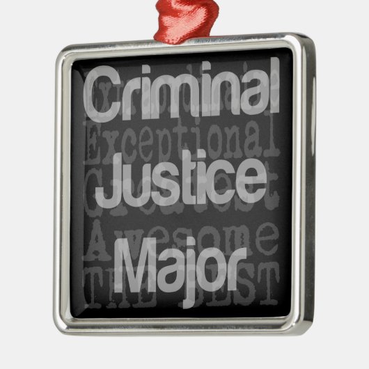 Strafrechter-majoor extraordinaire metalen ornament (Links)