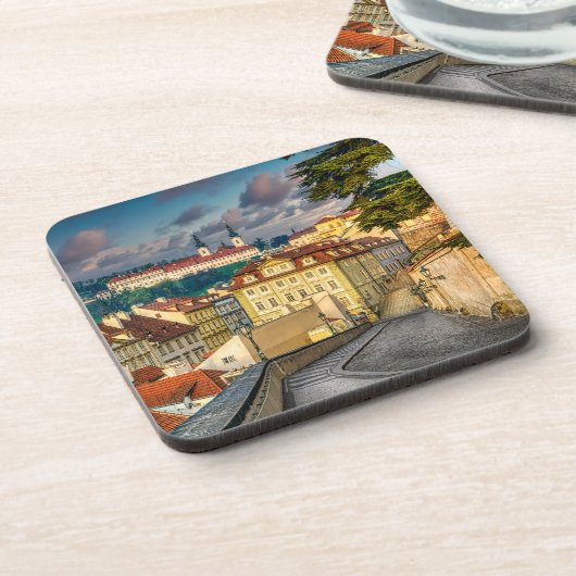 Strahov Monastery Morning Hard Plastic Coaster Bier Onderzetter (Linkerzijde)