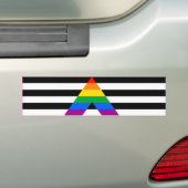 STRAIGHT ALLY FLAG BAR -.png Bumpersticker (Op auto)