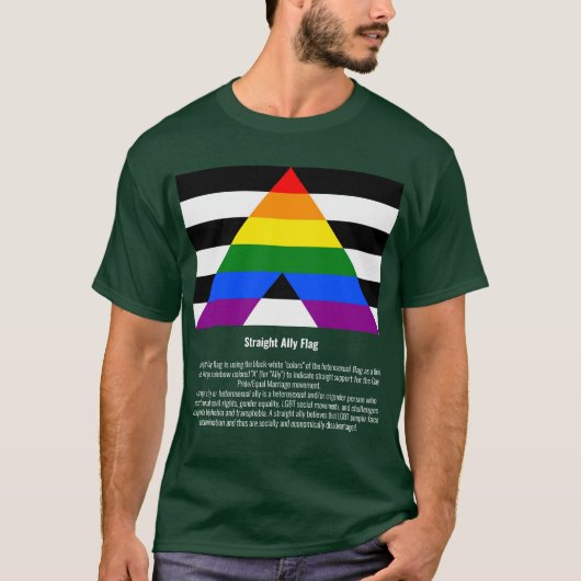 Straight Ally Flag #t-shirt #LGBTQ+ T-shirt (Voorkant)