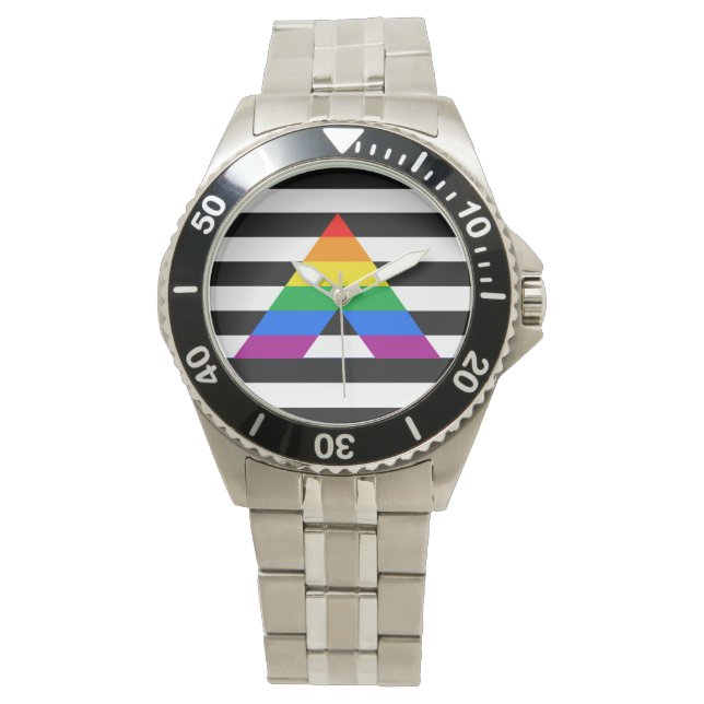 STRAIGHT ALLY PRIDE 2014 PRIDE.png Horloge (Voorkant)
