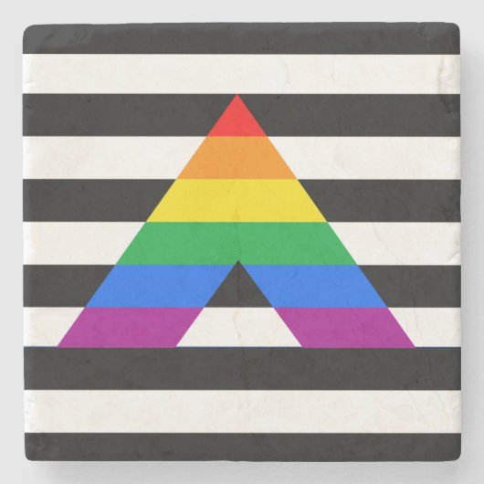 STRAIGHT ALLY PRIDE 2014 PRIDE.png Stenen Onderzetter (Voorkant)