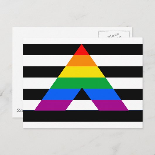 Straight Ally Pride Briefkaart (Voorkant / Achterkant)