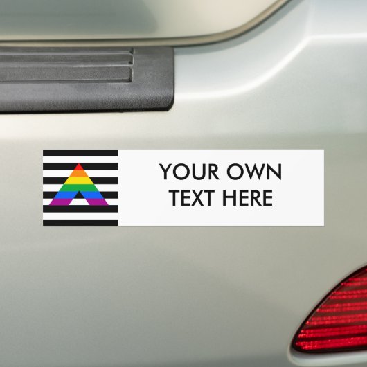 Straight Ally Pride Bumpersticker (Op auto)