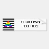 Straight Ally Pride Bumpersticker (Voorkant)