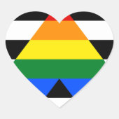 Straight Ally Pride Hart Sticker (Voorkant)