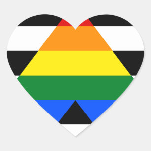 Straight Ally Pride Hart Sticker