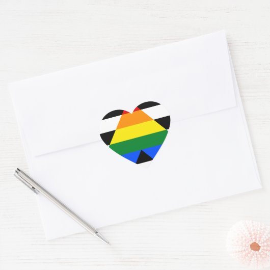 Straight Ally Pride Hart Sticker (Envelop)