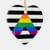 Straight Ally Pride in nood Keramisch Ornament (Rechts)