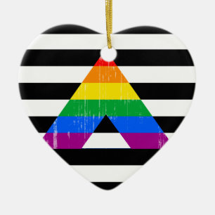 Straight Ally Pride in nood Keramisch Ornament