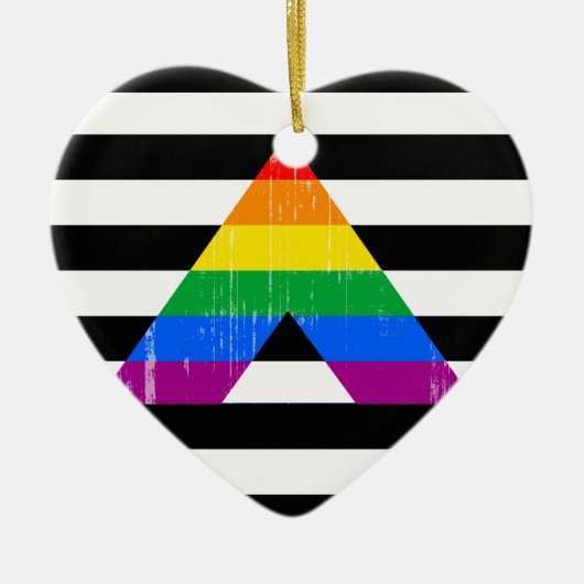 Straight Ally Pride in nood Keramisch Ornament (Voorkant)