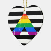 Straight Ally Pride in nood Keramisch Ornament (Links)