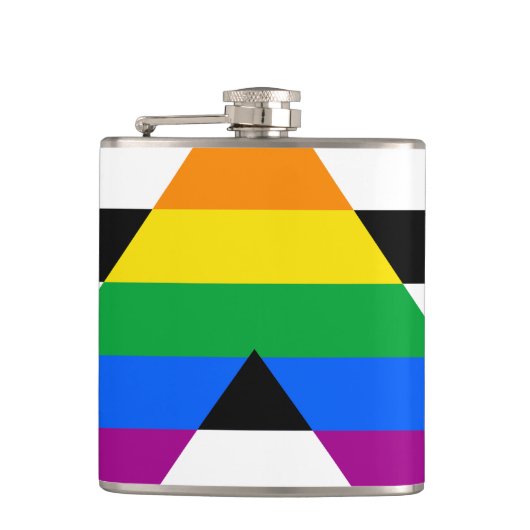 STRAIGHT ALLY PRIDE.png Heupfles (Voorkant)
