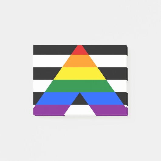 Straight Ally Pride Post-it® Notes (Voorkant)
