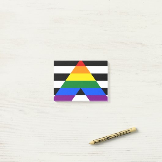 Straight Ally Pride Post-it® Notes (Op bureau)