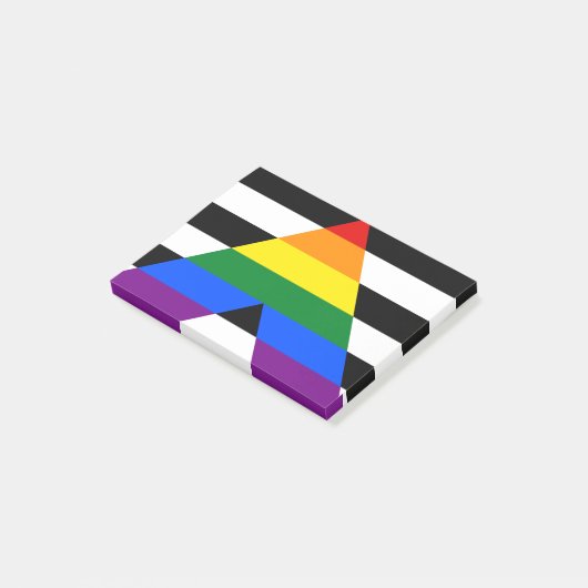 Straight Ally Pride Post-it® Notes (Schuin)