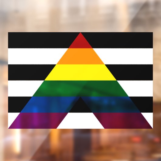 Straight Ally Pride Raamsticker (Vel 2)