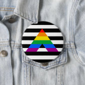 Straight Ally Pride Ronde Button 4,0 Cm (In situ)