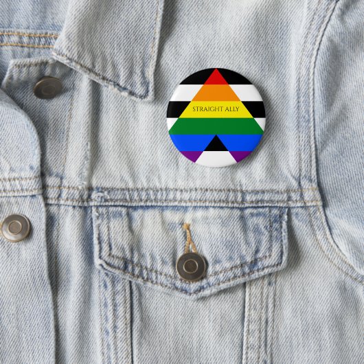 Straight Ally Pride Ronde Button 5,7 Cm (In situ)