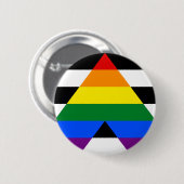 Straight Ally Pride Ronde Button 5,7 Cm (Voorkant /achterkant)
