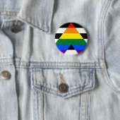 Straight Ally Pride Ronde Button 5,7 Cm (In situ)