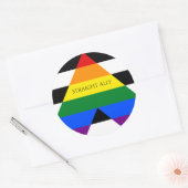 Straight Ally Pride Ronde Sticker (Envelop)