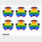 Straight Ally Pride Ronde Sticker (Vel)
