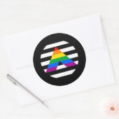 Straight Ally Pride Ronde Sticker (Envelop)
