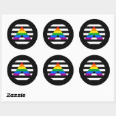 Straight Ally Pride Ronde Sticker (Vel)