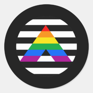 Straight Ally Pride Ronde Sticker
