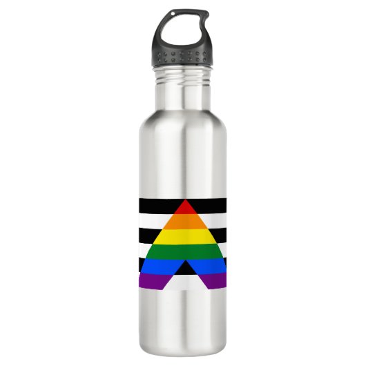 Straight Ally Pride Waterfles (Voorkant)