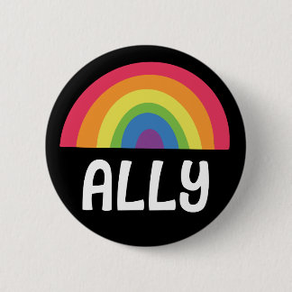 Straight Ally Rainbow Ronde Button 5,7 Cm