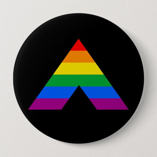 Straight Ally Symbol Ronde Button 4,0 Cm (Voorkant)
