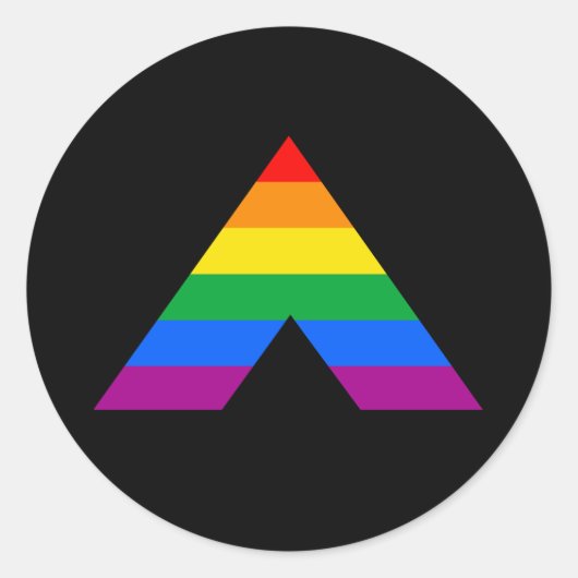 Straight Ally Symbol Ronde Sticker (Voorkant)