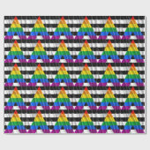 STRAIGHT ALLY VLAG GOLVEND ONTWERP - 2014 PRIDE.pn Cadeaupapier (Vlak)