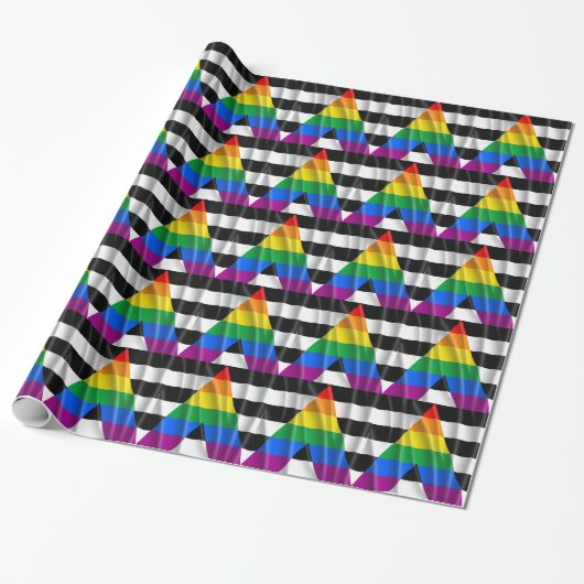 STRAIGHT ALLY VLAG GOLVEND ONTWERP - 2014 PRIDE.pn Cadeaupapier (Uitgerold)