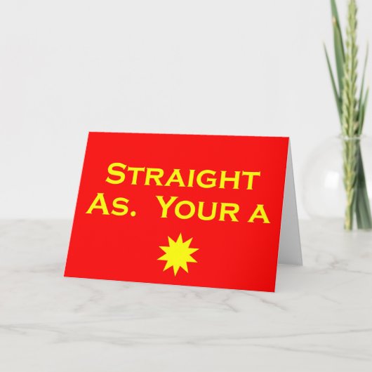Straight As Kaart (Voorkant)