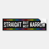 Straight but not Narrow Bumpersticker (Voorkant)