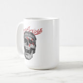Straight Edge Schedel Koffiemok (Voorkant links)