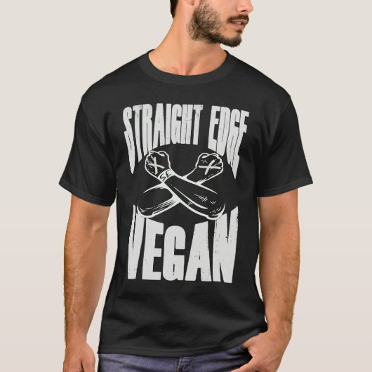 Straight Edge Vegan Anti Drug Punk T-shirt (Voorkant)