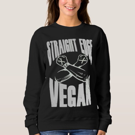 Straight Edge Vegan Anti Drug Punk Trui (Voorkant)