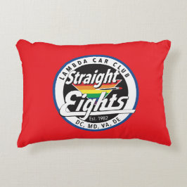 Straight Eights/LCCI-Sierkussen (rood) Accent Kussen