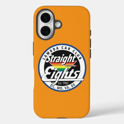 Straight Eights telefoonhoesje (Sinaasappel) Case-Mate iPhone Case (Achterkant)