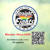 Straight Eights Window Cling 4x4 Raamsticker (Vel 3)