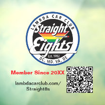 Straight Eights Window Cling 4x4