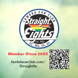 Straight Eights Window Cling 4x4 Raamsticker