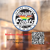 Straight Eights Window Cling 4x4 Raamsticker (Vel 2)